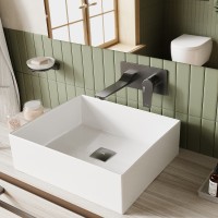 Смеситель для раковины WasserKRAFT Wiese 8430 Оружейная сталь латунь встраиваемый