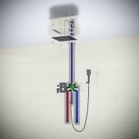 Душевая система Timo Selene SX-2029/16SM Белая матовая латунь встраиваемый