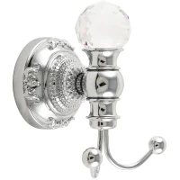 Двойной крючок Migliore Cristalia 16806 Хром с кристаллом Swarovski