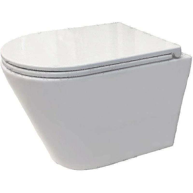 Комплект унитаза Koller Pool Orion OR-0515-RW с инсталляцией Tece Profil 9400412 с сиденьем Микролифт и клавишей смыва Хром глянцевый
