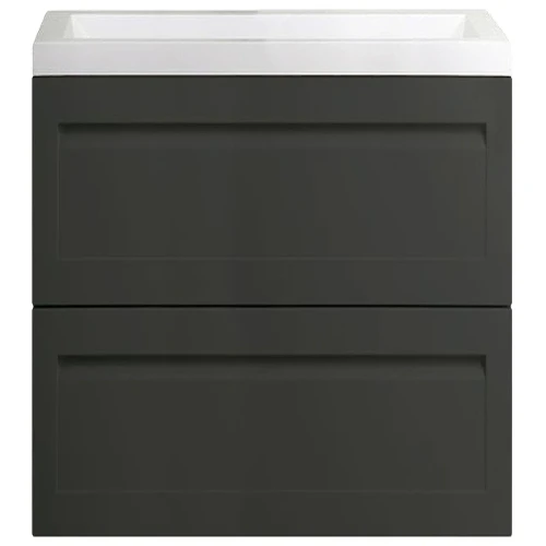 Тумба под раковину Art&Max AM-Platino-580-2C-SO-GM подвесная Серый матовый МДФ / ЛДСП