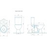 Унитаз компакт Rosa Уют 4630055558797 Коричневый декор с бачком и сиденьем