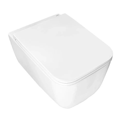 Унитаз Azario Vater AZ-5104T-WHT подвесной цвет Белый с сиденьем Микролифт