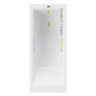 Чугунная ванна Vinsent Veron Tampa 170x70 VTP1707042H/VH0012MGD-AS цвет Белый с квадратными ручками матовое золото и антискользящим покрытием