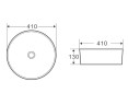 Раковина-чаша BelBagno 41 BB1315-H316 Бежевая матовая фаянс накладная