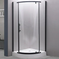 Душевой уголок Esbano ESD-7025B 100x100 ESUGD7025B профиль Черный матовый стекло прозрачное