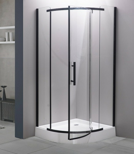 Душевой уголок Esbano ESD-7025B 100x100 ESUGD7025B профиль Черный матовый стекло прозрачное