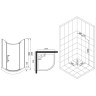 Душевой уголок Esbano ESD-7025B 100x100 ESUGD7025B профиль Черный матовый стекло прозрачное