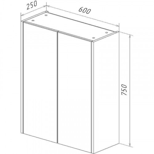 Подвесной шкаф Lemark Combi 60 LM03C60SH-Beton Бетон Белый глянец