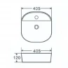 Раковина Nofer Spin 40 CG 23598 цвет Черный мрамор