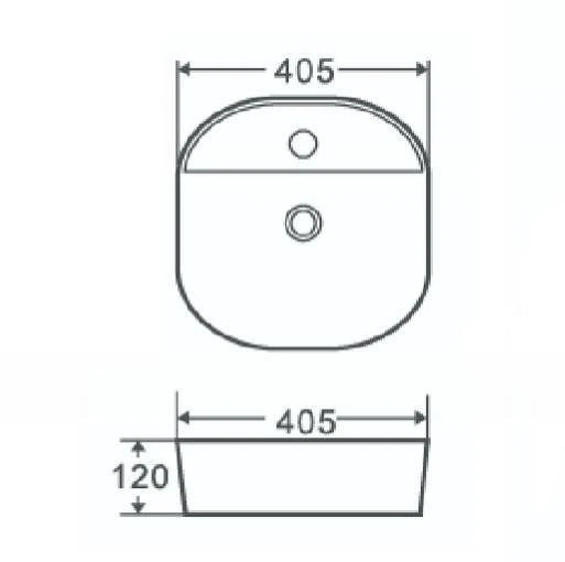 Раковина Nofer Spin 40 CG 23598 цвет Черный мрамор