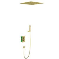 Душевая система Timo Petruma SX-5029/17SM с термостатом Золото матовое латунь встраиваемый