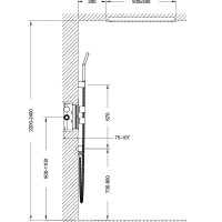 Душевая система Timo Petruma SX-5029/17SM с термостатом Золото матовое латунь встраиваемый