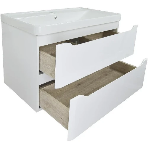 Тумба с раковиной Azario Lotos 80/2 CS00083931 подвесная Белая