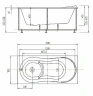 Акриловая ванна Aquatek Афродита 150x70 AFR150-0000026 без гидромассажа с фронтальной панелью с каркасом (разборный) со слив-переливом (слева)