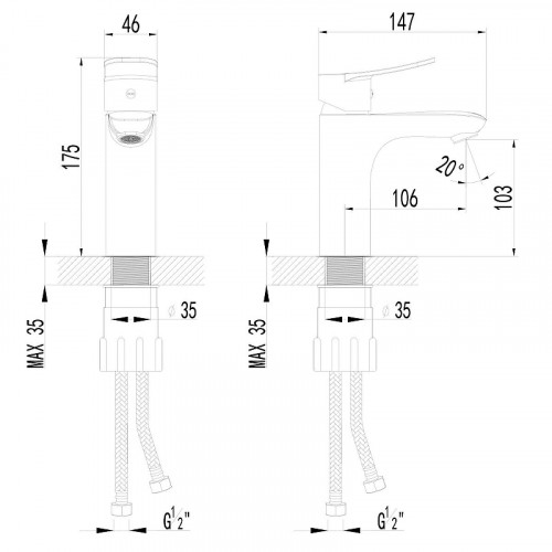 Смеситель для раковины AWP Teza S0806C цвет Хром