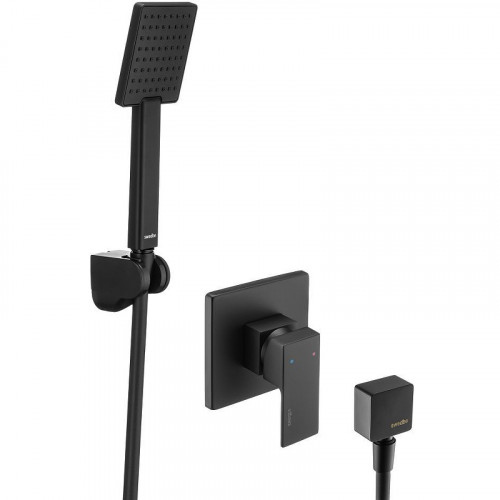 Смеситель для душа Swedbe Platta 5551B Черный матовый латунь встраиваемый