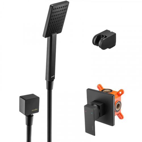 Смеситель для душа Swedbe Platta 5551B Черный матовый латунь встраиваемый