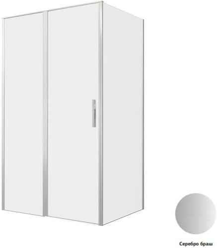 Душевой уголок Allen Brau Priority 120x90 3.31008.BA+3.31017.BA цвет профиля Серебро браш стекло прозрачное