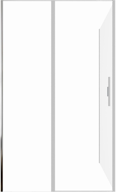Душевой уголок Allen Brau Priority 120x90 3.31008.BA+3.31017.BA цвет профиля Серебро браш стекло прозрачное