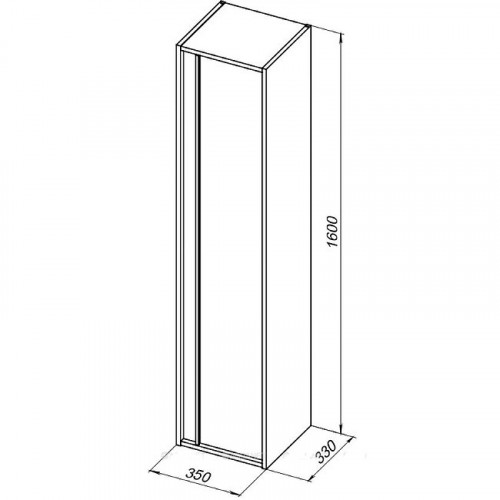 Шкаф пенал Aquanet Lino 35 253909 подвесной Белый матовый МДФ / ЛДСП