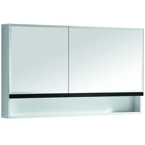 Зеркальный шкаф Orans BC-6019-1200 601912lЗ Белый Черный МДФ / ЛДСП, стекло