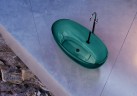 Ванна из полиэфирной смолы Abber Kristall 170х75 AT9703Aquamarin Бирюзовая без гидромассажа