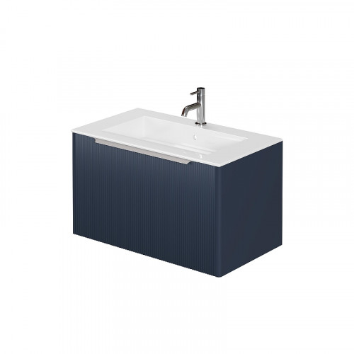 Тумба под раковину Creto Luna 80 17-Bl80B подвесная цвет Синий