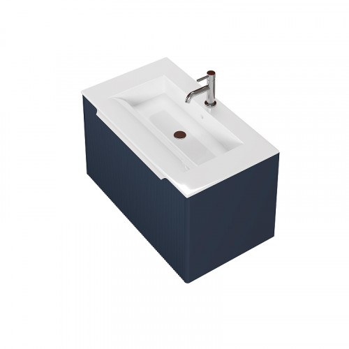Тумба под раковину Creto Luna 80 17-Bl80B подвесная цвет Синий