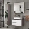 Зеркальный шкаф Equil Smile 80 szSMILE80 с подсветкой цвет Лен анрацит