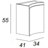 Подвесной шкаф Cezares Vague 34 L 54836 Rovere tabacco МДФ / ЛДСП