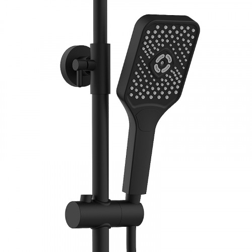 Душевая система beWash BV1TMSS6121 с термостатом Черная матовая латунь на стену