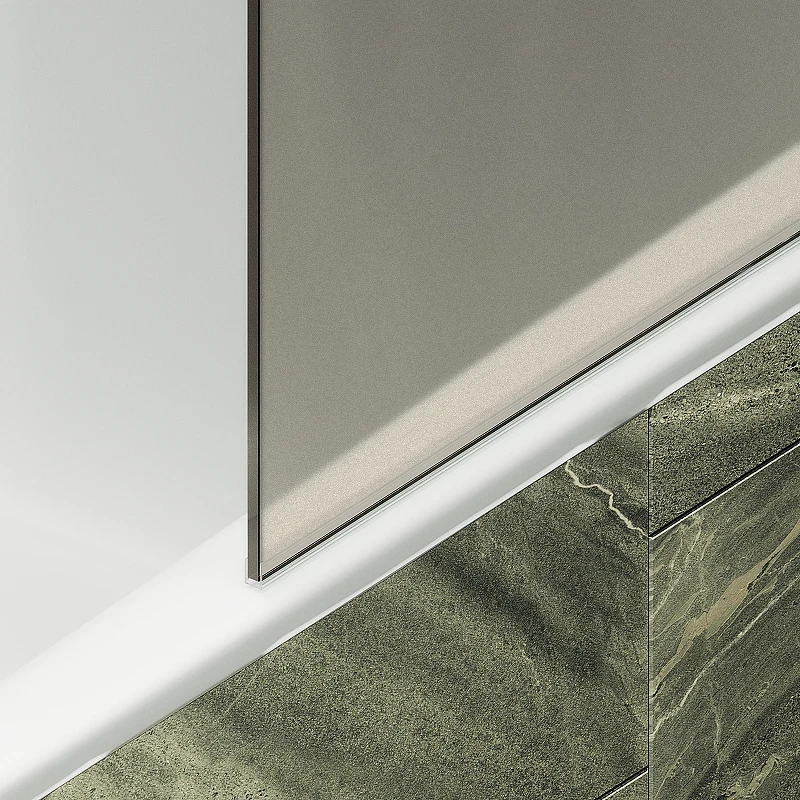 Шторка на ванну Maybah Glass MGV-72-6ш 400x1400 в широком профиле Черный стекло бронзовое матовое