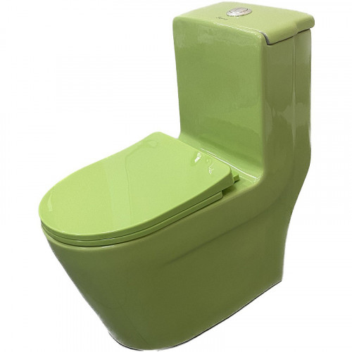 Унитаз моноблок Laguraty 101G детский Зеленый с сиденьем Микролифт фаянс напольный