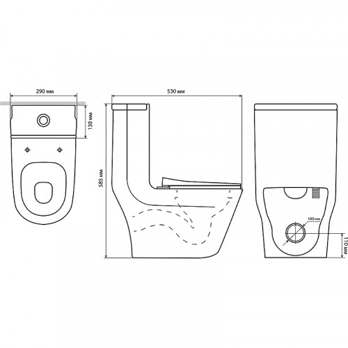 Унитаз моноблок Laguraty 101G детский Зеленый с сиденьем Микролифт фаянс напольный