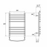 Электрический полотенцесушитель Point Альфа PN05156SE П8 500x600 левый/правый Хром
