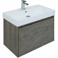 Тумба с раковиной Aquanet Nova Lite 75 245242 подвесная Дуб рошелье МДФ / ЛДСП