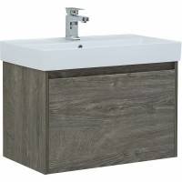Тумба с раковиной Aquanet Nova Lite 75 245242 подвесная Дуб рошелье МДФ / ЛДСП