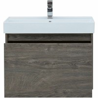 Тумба с раковиной Aquanet Nova Lite 75 245242 подвесная Дуб рошелье МДФ / ЛДСП
