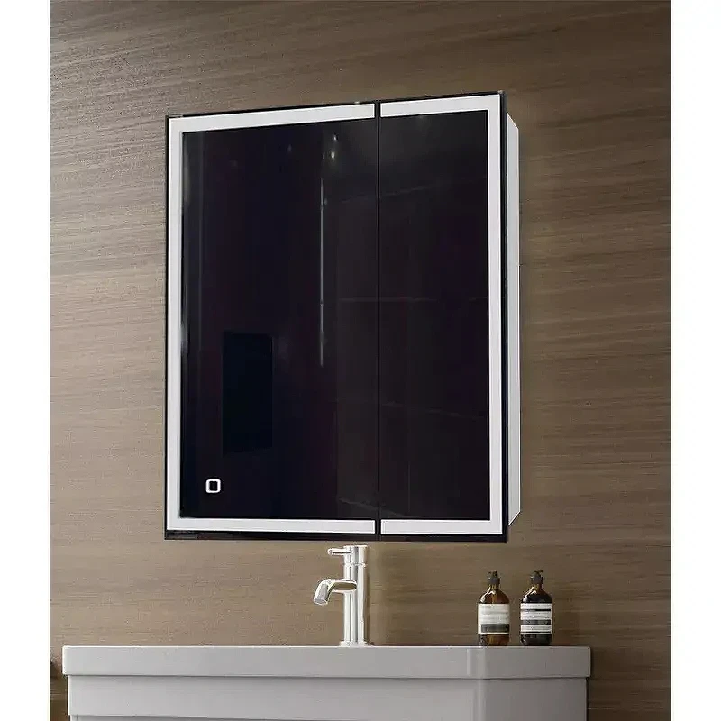 Зеркальный шкаф Azario Minio 70 L CS00075842 с подсветкой цвет Белый