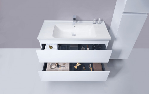 Тумба с раковиной Orans BC-4023W 100 40231000wuv005 Белый глянец МДФ / ЛДСП