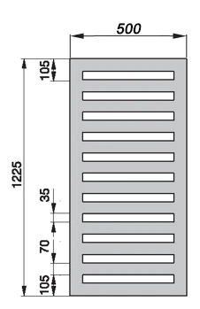 Водяной полотенцесушитель Zehnder Metropolitan Bar MEP-120-050 Белый