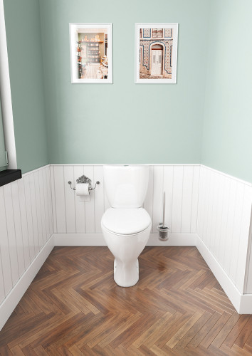 Унитаз компакт Santeri Воротынский 1.P401.7.S00.00B.F с бачком и сиденьем