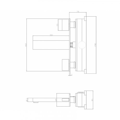 Смеситель для раковины Abber Daheim AF82122 Хром латунь встраиваемый