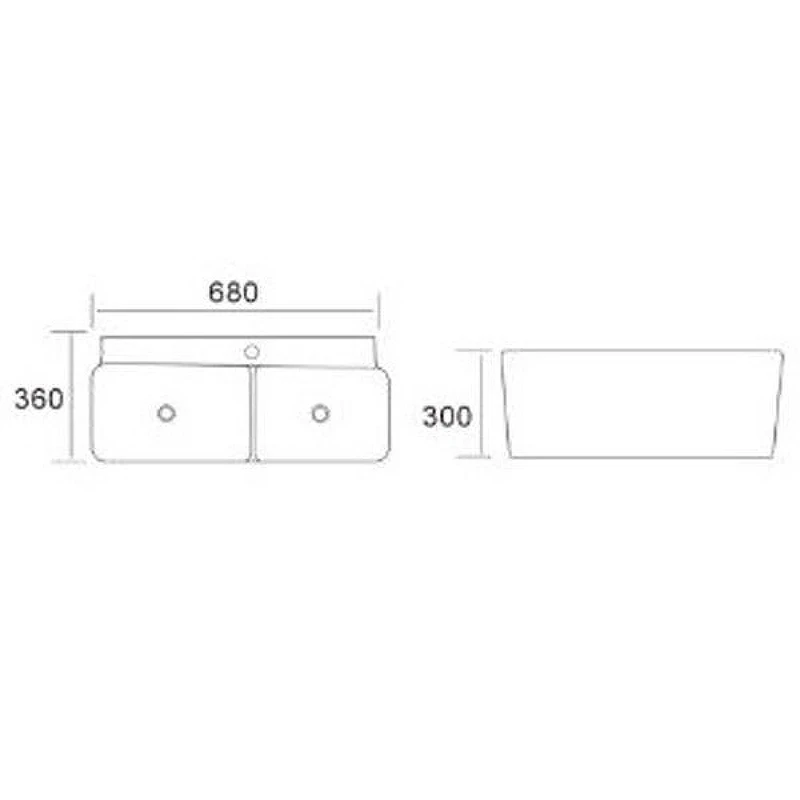 Раковина CeramaLux 68 A1009 двойная Белая глянцевая