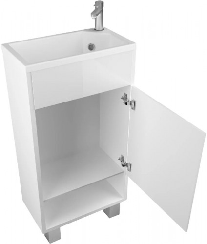 Тумба с раковиной 1MarKa Lira 40Н R У85920 Белый глянец МДФ / ЛДСП