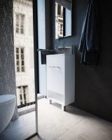 Тумба с раковиной 1MarKa Lira 40Н R У85920 Белый глянец МДФ / ЛДСП