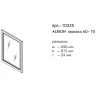 Зеркало Caprigo Albion Promo 60 33335-113.000.00.05 Серое матовое МДФ / ЛДСП, стекло