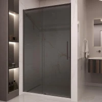 Душевая дверь Vincea Stella 120 VDS-1ST120CGB профиль цвет Черный стекло тонированное