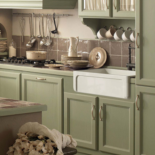 Кухонная мойка Kerasan Hannah Yorkshire 76 542101 Белая керамика встраиваемый